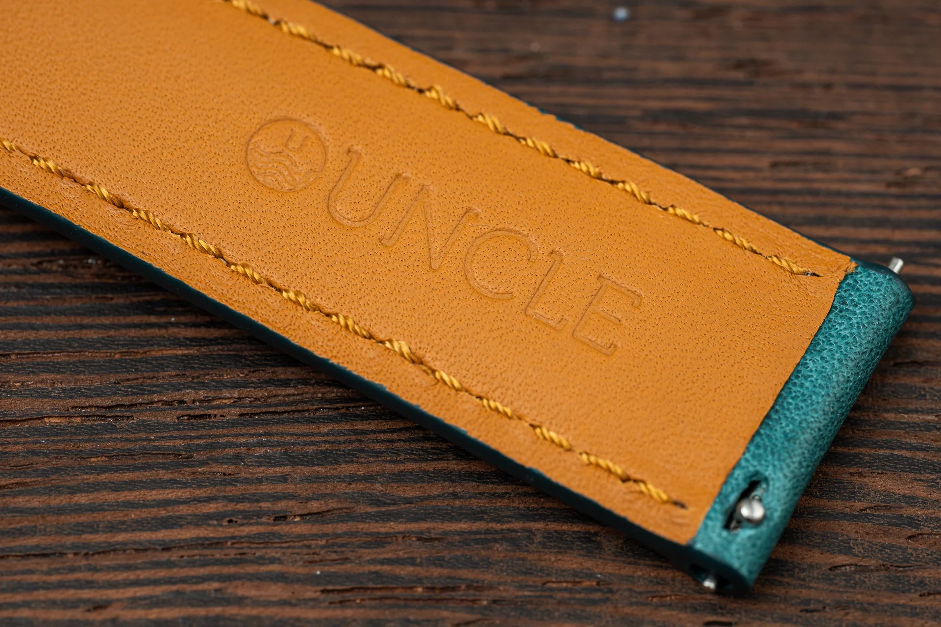 Premium Wax Calfskin Leather Strap - Caribbean Blue