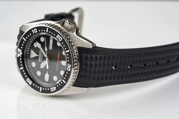 Black waffle strap 20mm – unlimitedstraps